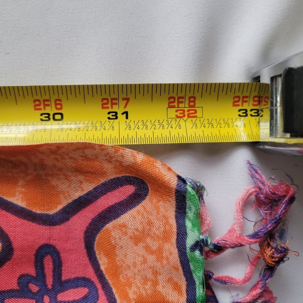 India Designed Colorful Extra-Large Scarf or Sarong - Picture 11 of 12